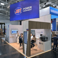 JST Power Equipment exhibiting innovative power systems and transformer solutions at the Europe Trade Fair 2025 JST Power Equipment booth at the Europe Trade Fair 2025 displaying advanced power distribution and transformer technology.