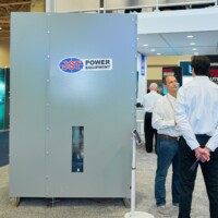 Outdoor substation breaker by JST Power Equipment displayed at DISTRIBUTECH 2025